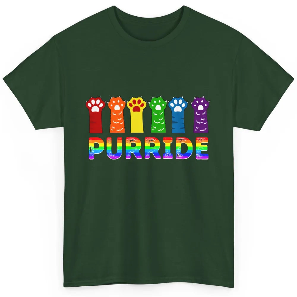 Purride Funny Cat Lover LGBT Pride Awareness Gift LGBT Month Classic Unisex T-Shirt