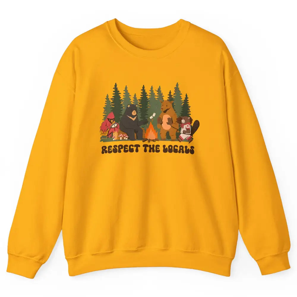 Respect Local Wildlife Camping Outdoor Mountain Environment Unisex Crewneck Sweatshirt