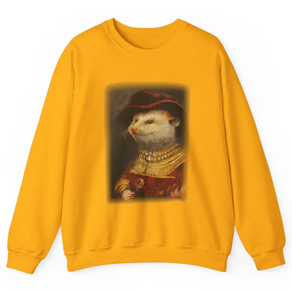 Retro Noble Opossum Young Gallant Western Opossum Art Unisex Crewneck Sweatshirt