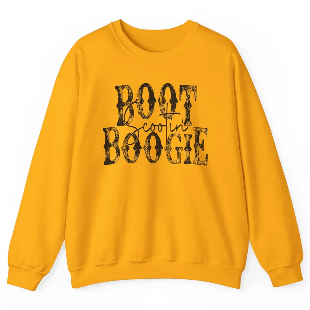 Retro Cowboy Boot Scooting Boogie Western Country Cowgirl Unisex Crewneck Sweatshirt