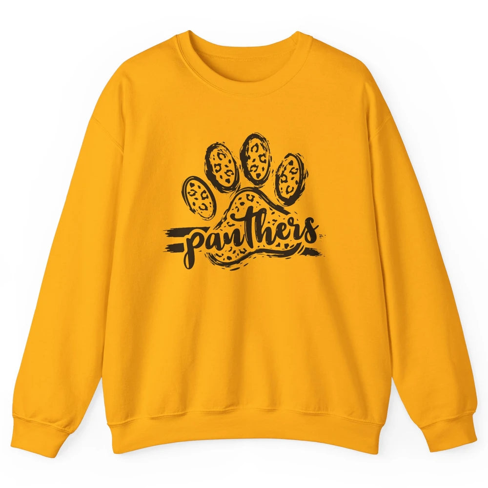 Panthers Paw Leopard Dog Mom Paw Cat Dog Lovers Gift Unisex Crewneck Sweatshirt