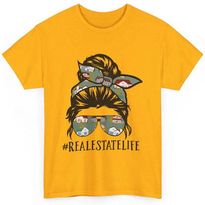 Real Estate Wife Life Messy Bun Mom Realtor Women Close Deal Classic Unisex T-Shirt