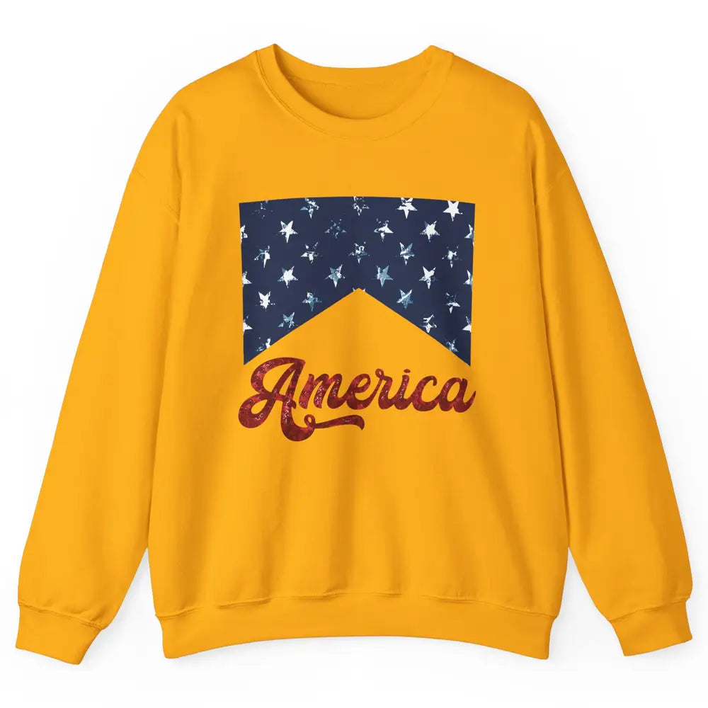 Retro America 4th Of July Independence Day Western Patriots Unisex Crewneck Sweatshirt
