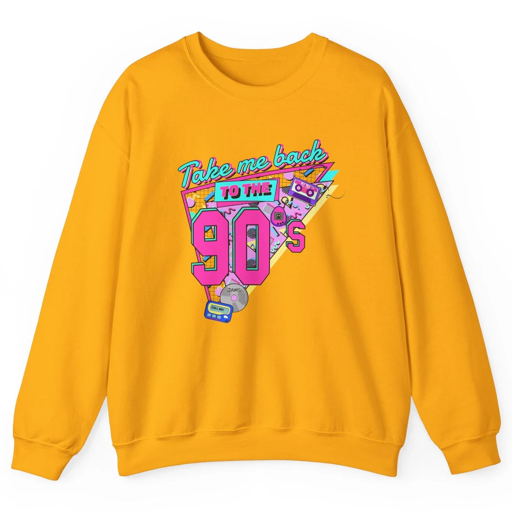 Retro 90s Take Me Back To The 1990s Cassette Made In The 90s Unisex Crewneck Sweatshirt
