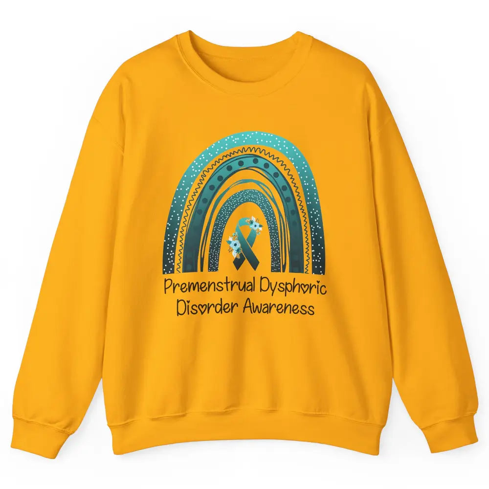 Premenstrual Dysphoric Disorder PMDD Awareness Rainbow Unisex Crewneck Sweatshirt