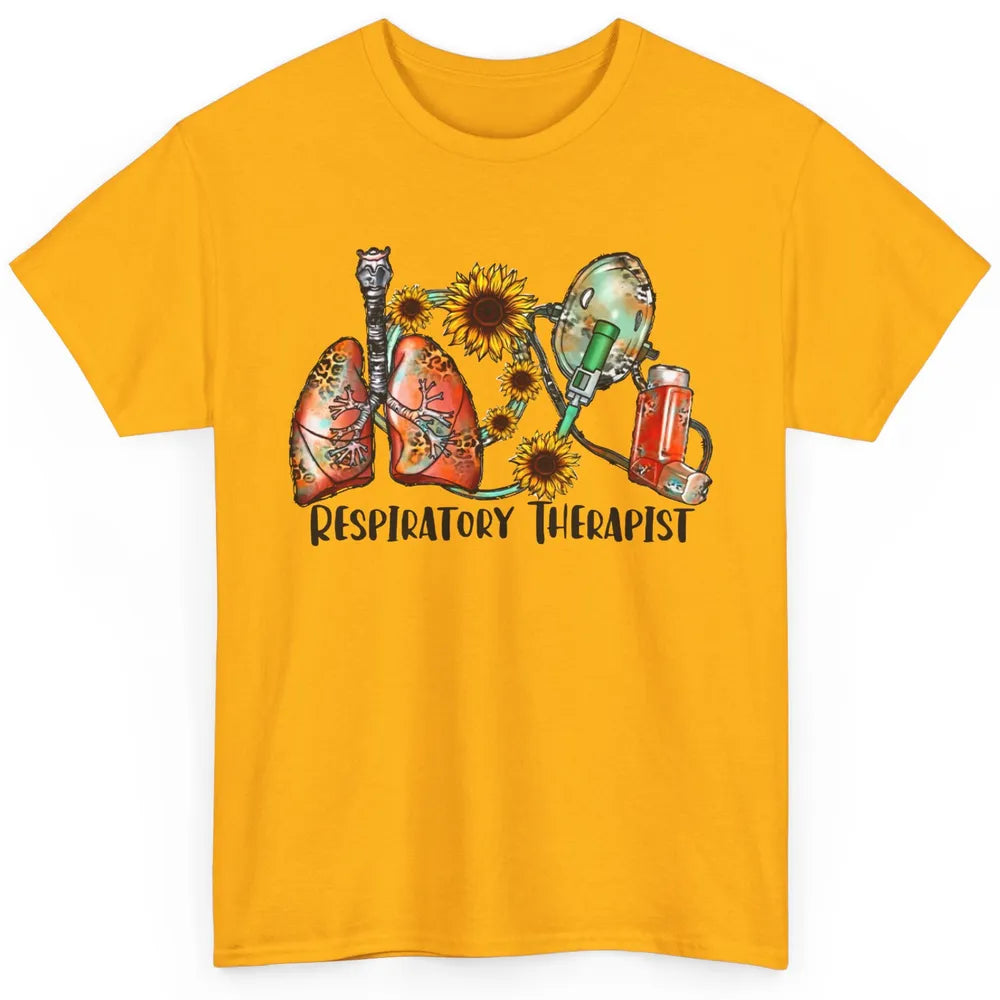 Respiratory Therapist Sunflower Lungs Breathe RT Nurse Classic Unisex T-Shirt