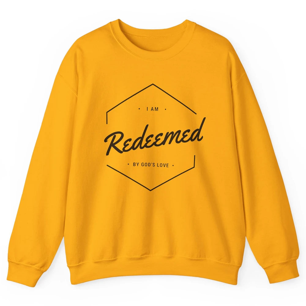 Redeemed By God's Love Butterfly Christian Religious Gift Unisex Crewneck Sweatshirt