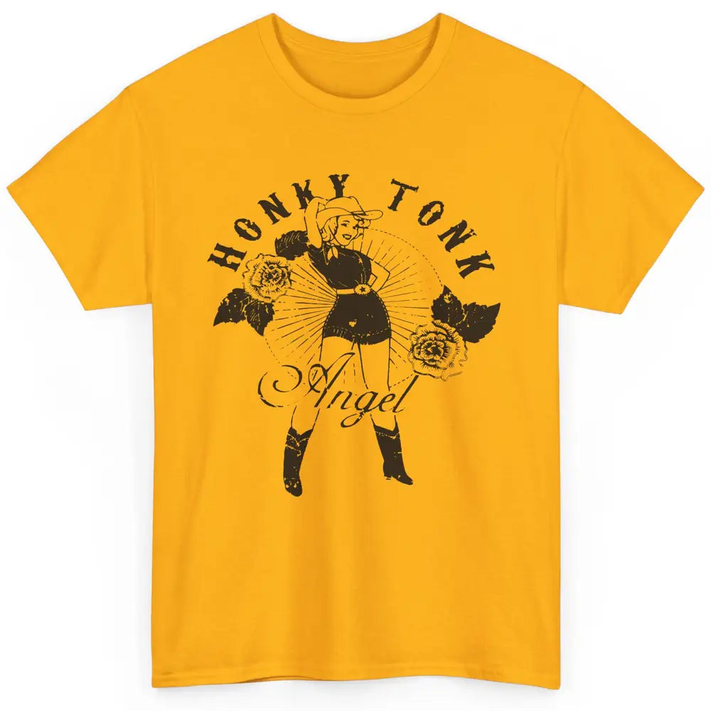Retro Cowgirl Honky Tonk Angel Western Country Rodeo Mom Classic Unisex T-Shirt