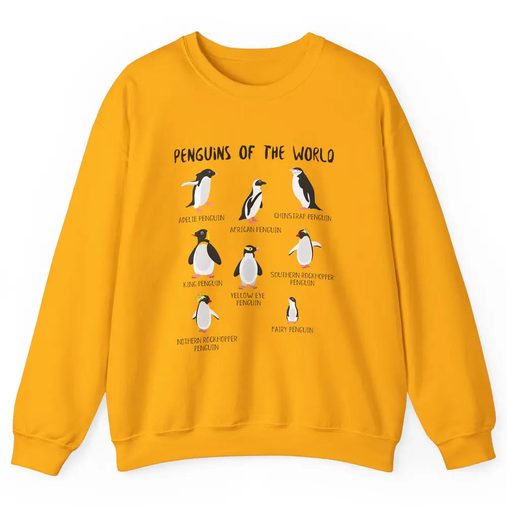 Penguins Of World With Headband Baby Penguins Wild Animal Unisex Crewneck Sweatshirt