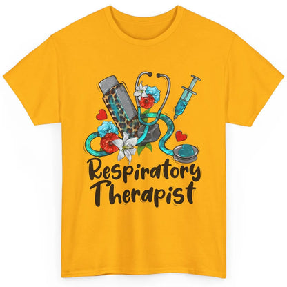 Respiratory Therapist Leopard Stethoscope Western Country RT Classic Unisex T-Shirt