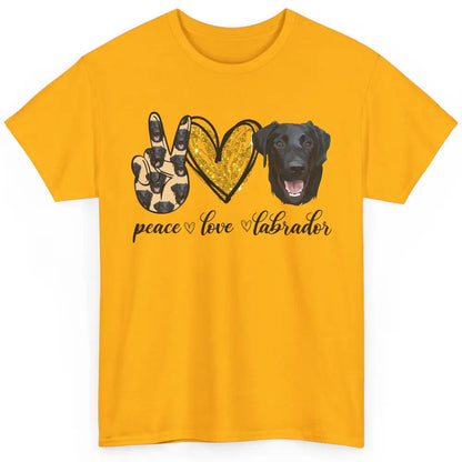 Peace Love Labrador Dog Black Labrador Retriever Dad Mom Classic Unisex T-Shirt