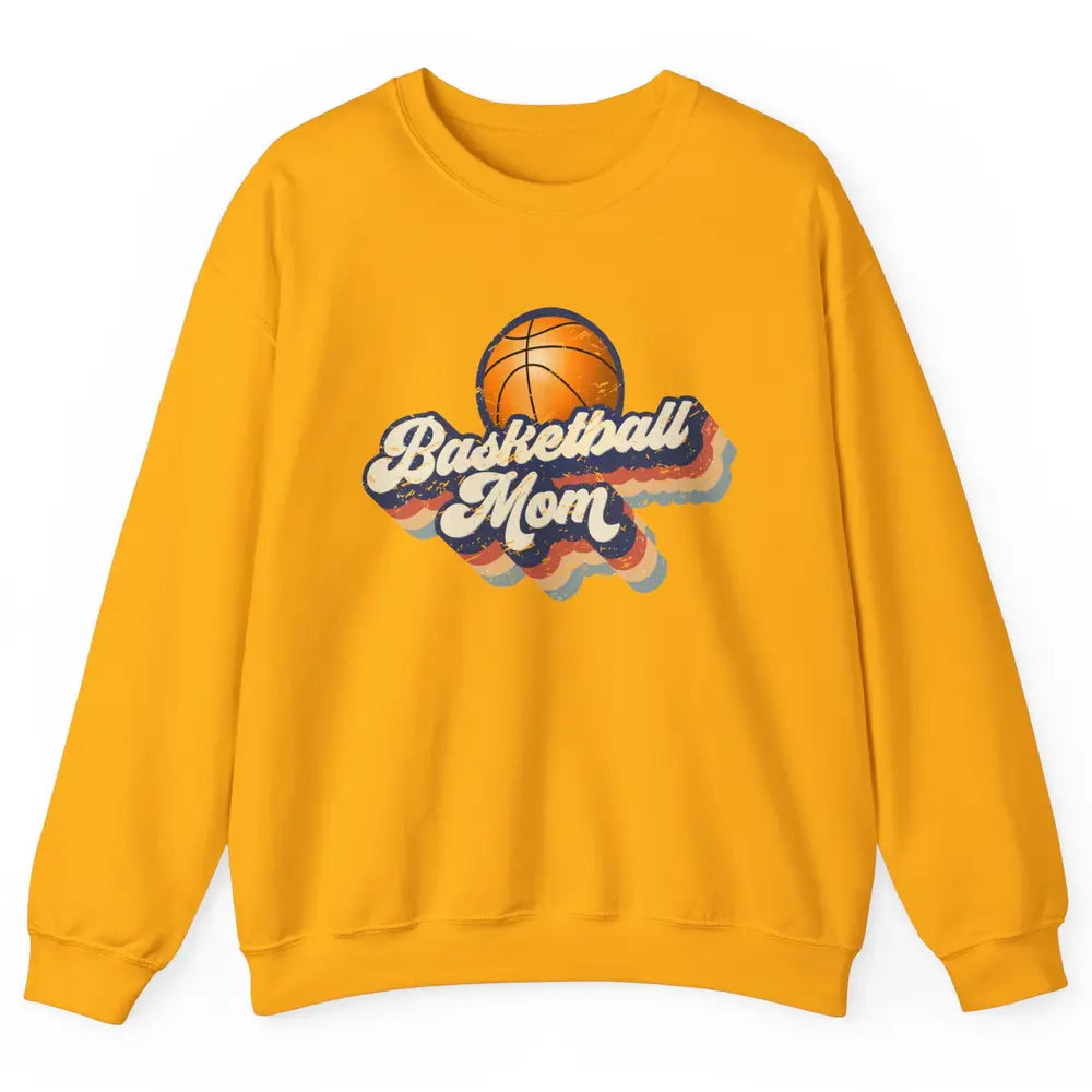Retro Basketball Mom Basketball Players Mom Mothers Day Gift Unisex Crewneck Sweatshirt