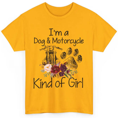 Retro Floral Motorbike I'm Dog Motorcycle Kinda Girl Dog Mom Classic Unisex T-Shirt