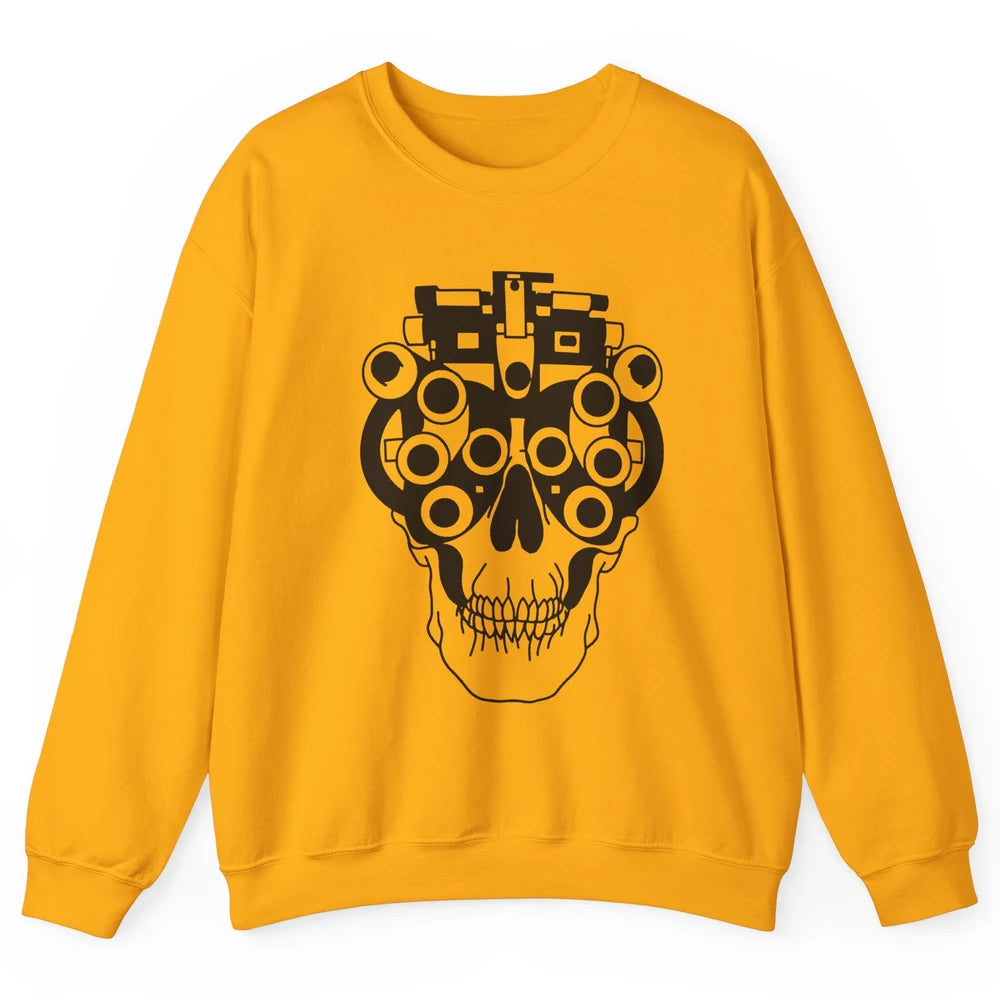 Phoropter Skeleton Optometrist Optician Halloween Optometry Unisex Crewneck Sweatshirt