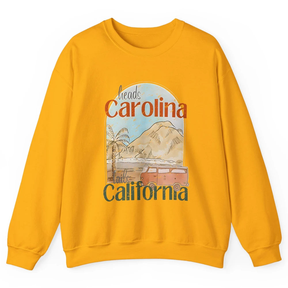 Retro Heads Carolina Tails California Western Country Summer Unisex Crewneck Sweatshirt