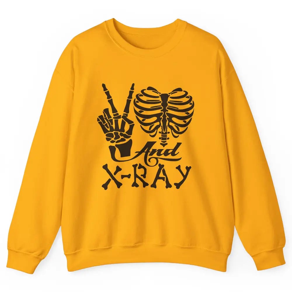 Peace Love X-Ray Radiology Tech Radiologist X-Ray Tech Life Unisex Crewneck Sweatshirt