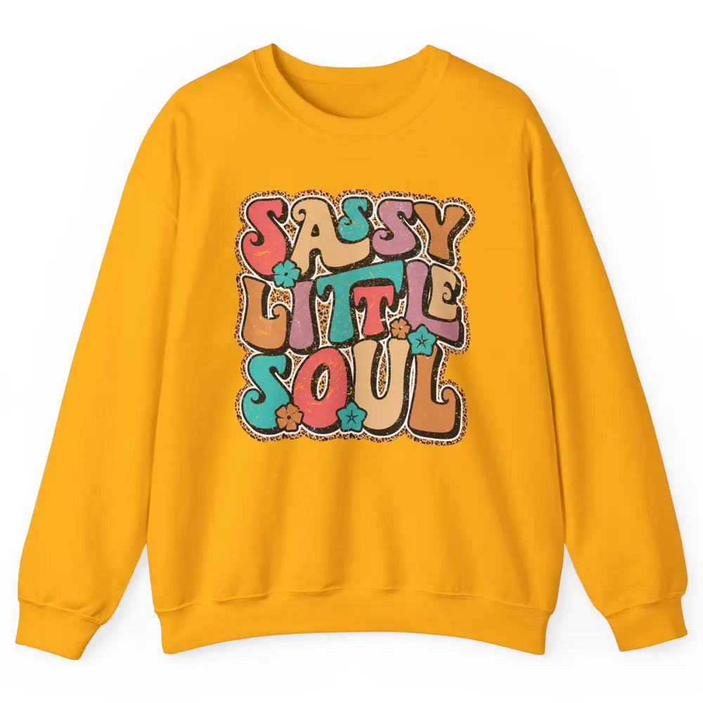 Retro Boho Groovy Sassy Little Soul Western Hippie Cowgirl Unisex Crewneck Sweatshirt