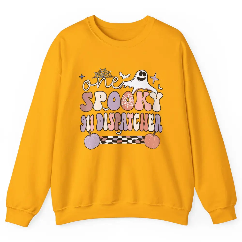 One Spooky Dispatcher 911 Life Operator Pumpkin Halloween Unisex Crewneck Sweatshirt