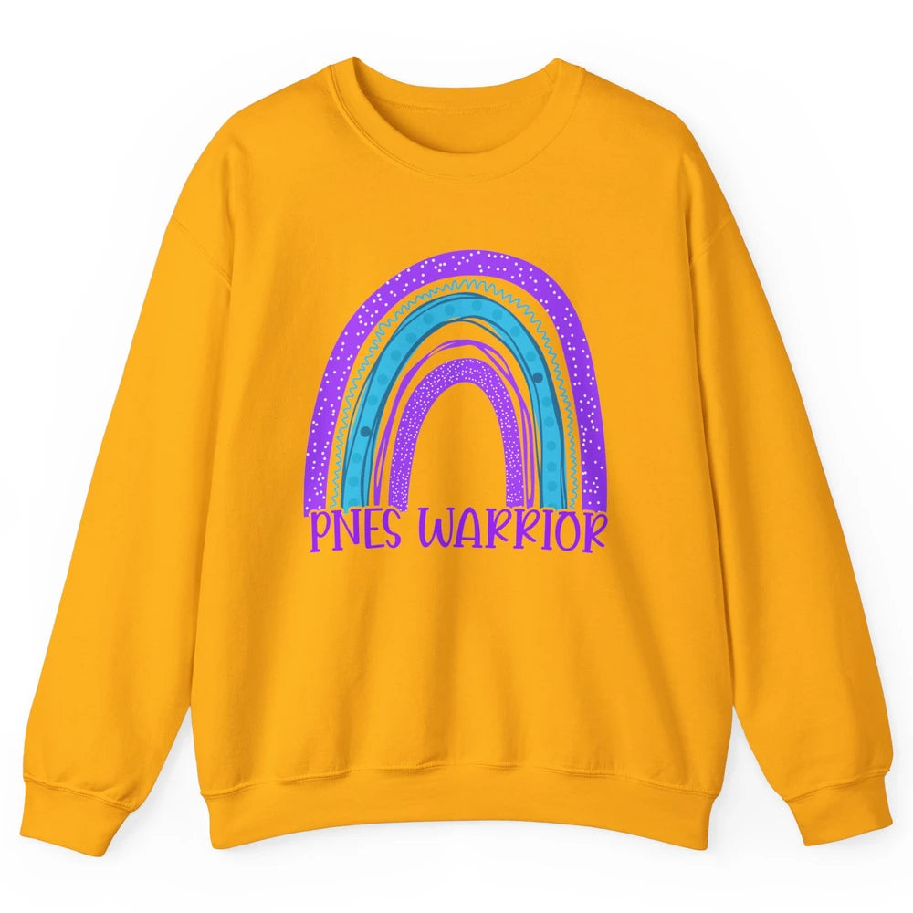 Psychogenic Non-epileptic Seizures PNES Purple Teal Rainbow Unisex Crewneck Sweatshirt