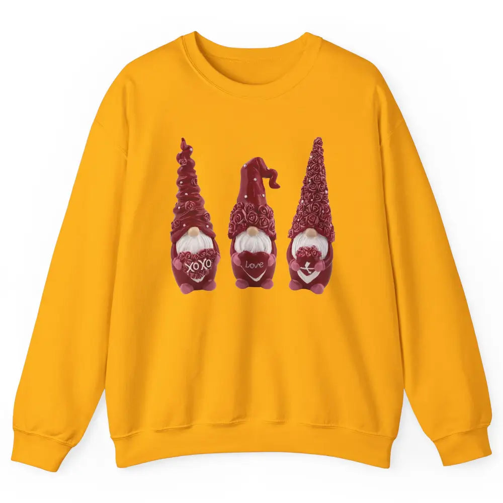 Pink Gnomes Love Valentines Loads Of Love Western Valentine Unisex Crewneck Sweatshirt