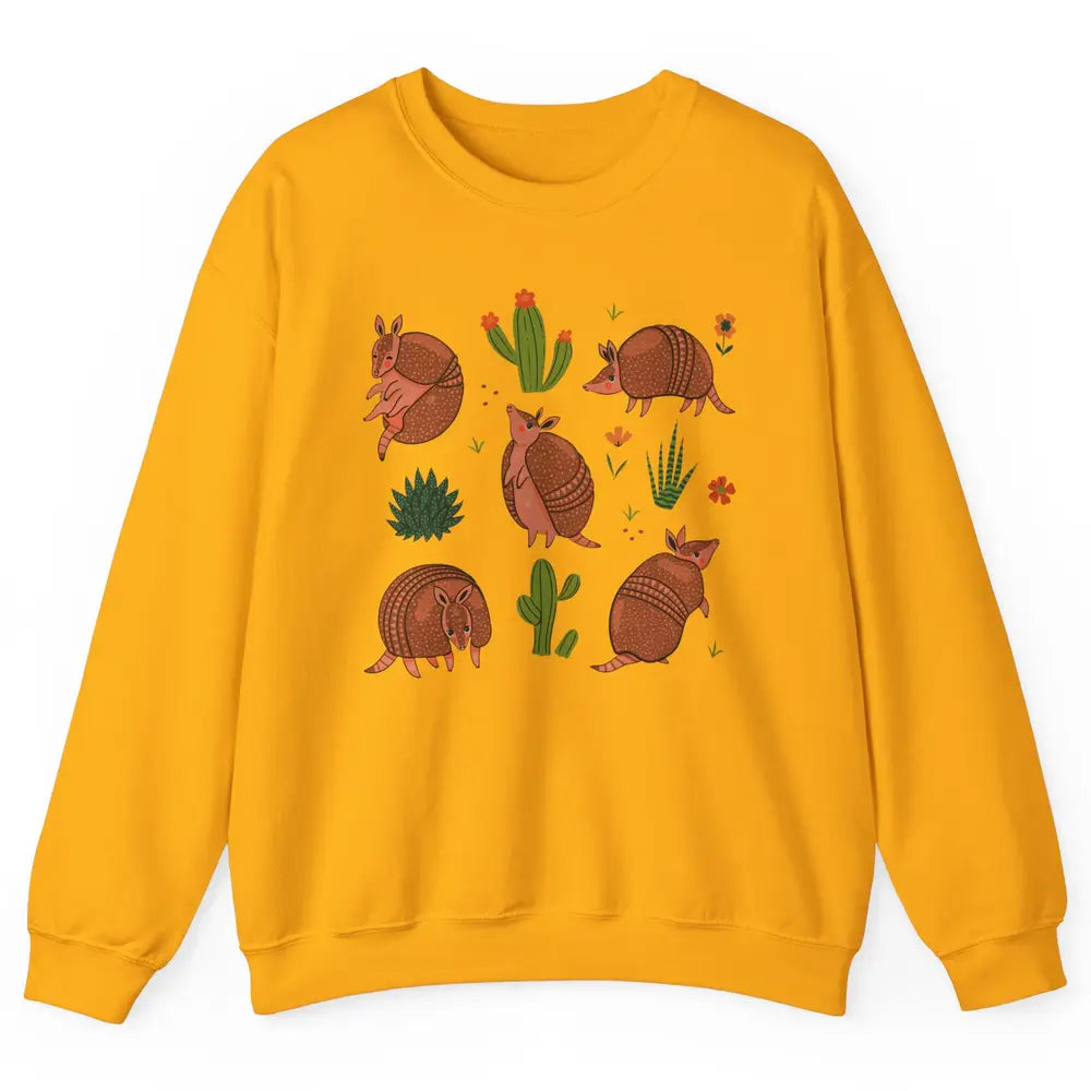 Retro Desert Armadillo Just An Armadillo Girl Western Animal Unisex Crewneck Sweatshirt