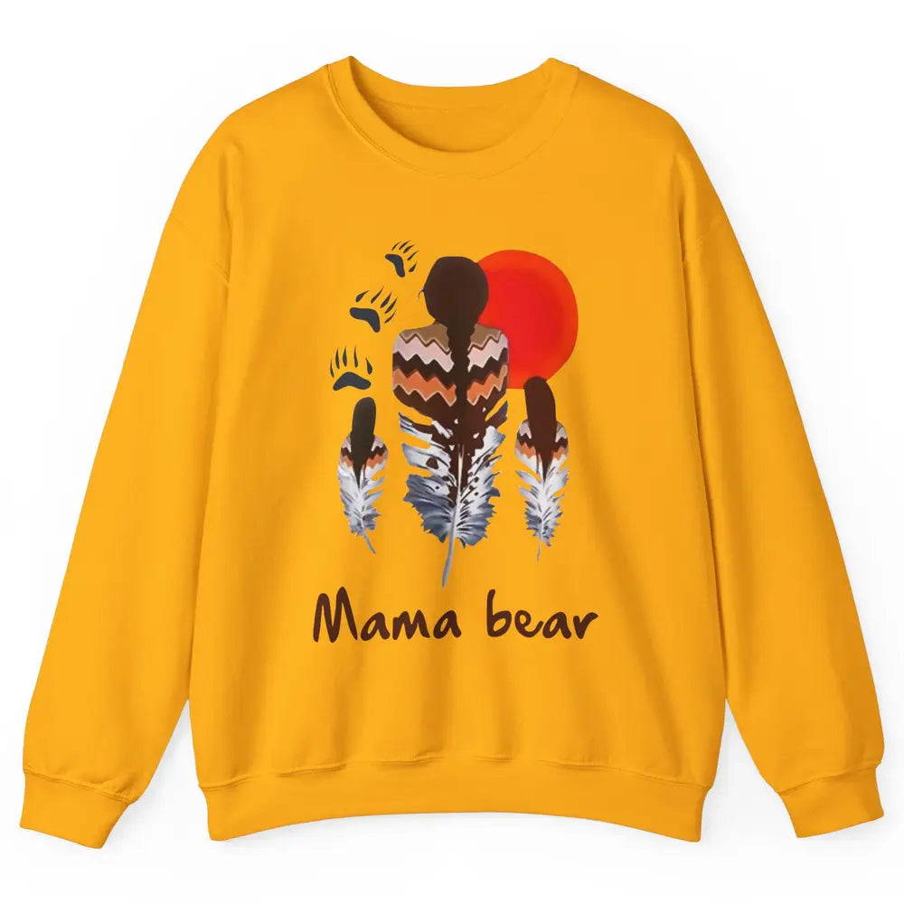 Native Americans Mama Bear Mother and Daughter Tribal Unisex Crewneck Sweatshirt