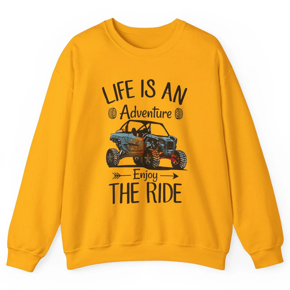Retro Enjoy The Ride ATV Rider UTV Mud Riding SXS Offroad Unisex Crewneck Sweatshirt