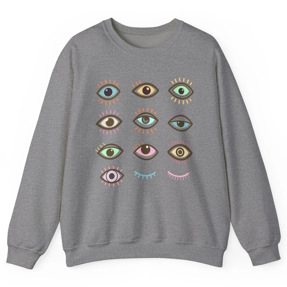 Ophthalmic Technician Tech Optometry Optician Eyes Rainbow Unisex Crewneck Sweatshirt