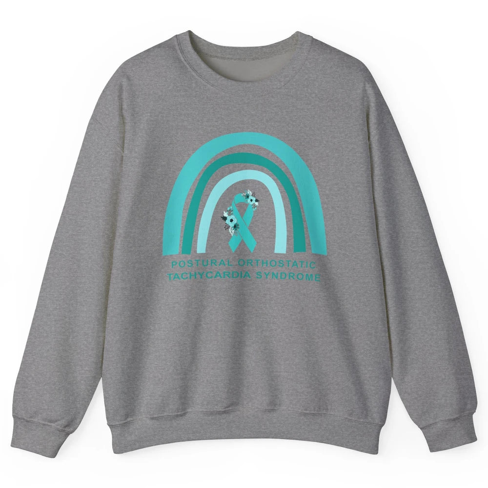 POTS Postural Orthostatic Tachycardia Syndrome Turquoise Unisex Crewneck Sweatshirt