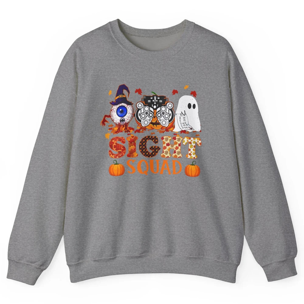 Optometrist Halloween Sight Squad Witch Pumpkin Optician Unisex Crewneck Sweatshirt