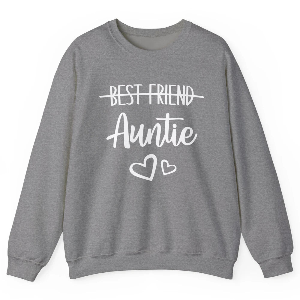 Promoted From Bestie To Auntie Pregnancy Reveal Bestfriend Unisex Crewneck Sweatshirt