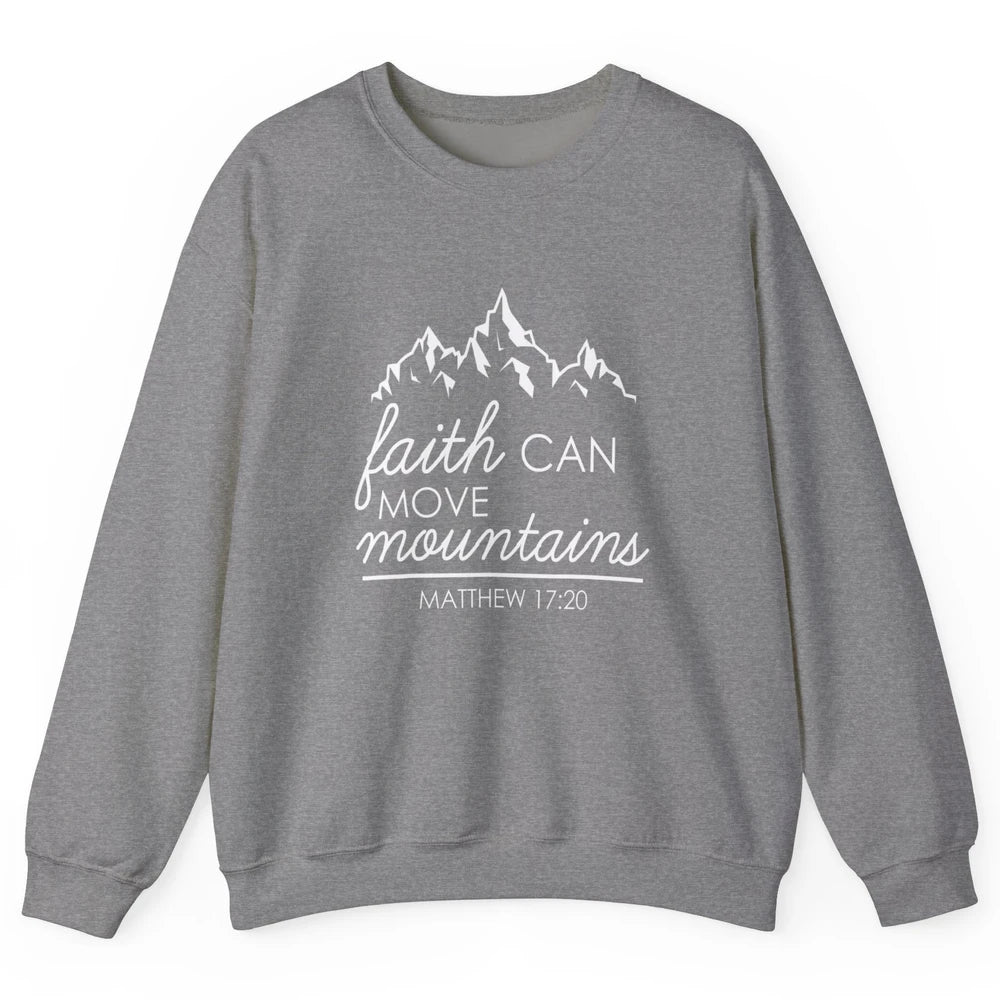 Bible Verse Jesus Christian Religion Mountains God Faith Unisex Crewneck Sweatshirt