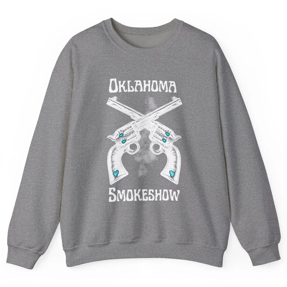 Retro Cowgirl Oklahoma Smokeshow Western Country Small Town Unisex Crewneck Sweatshirt