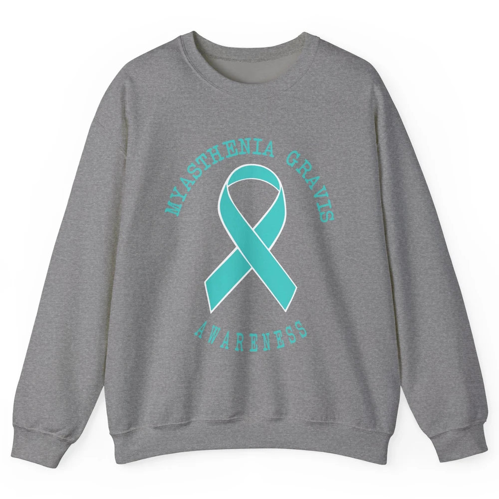 Myasthenia Gravis Awareness Ribbon Neuromuscular Disease Unisex Crewneck Sweatshirt
