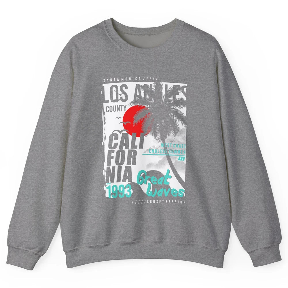 Retro Los Angeles California West Coast Endless Summer 1993 Unisex Crewneck Sweatshirt