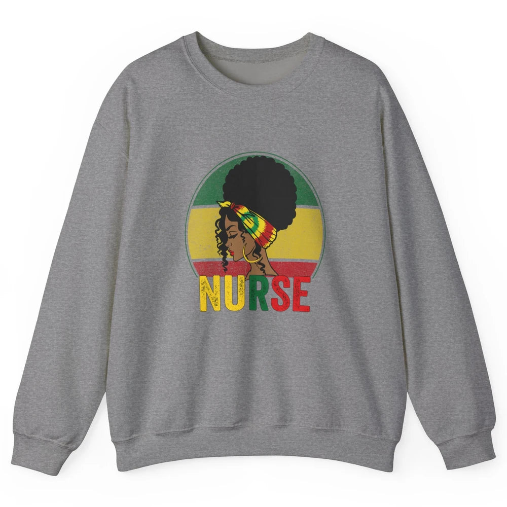 Black History Month Nurse Registered Black Women Medical Unisex Crewneck Sweatshirt