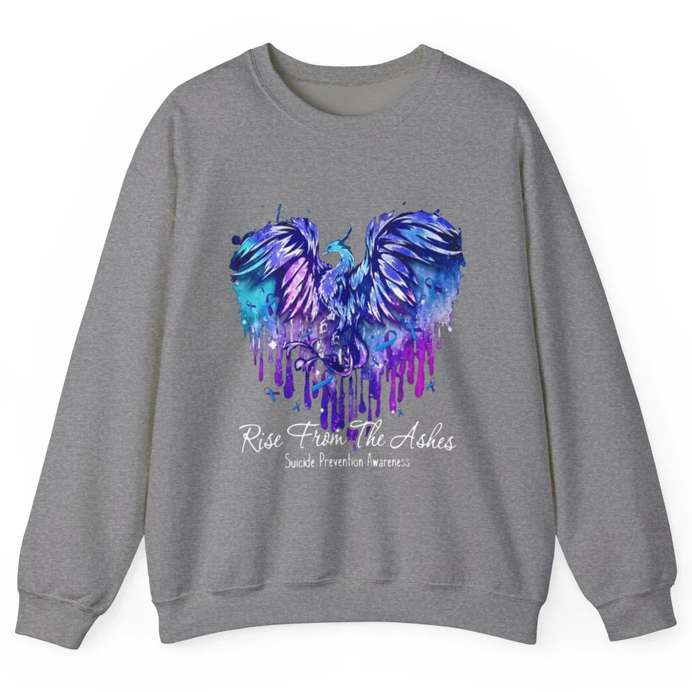 Phoenix Bird Warrior Love Suicide Prevention Awareness Month Unisex Crewneck Sweatshirt
