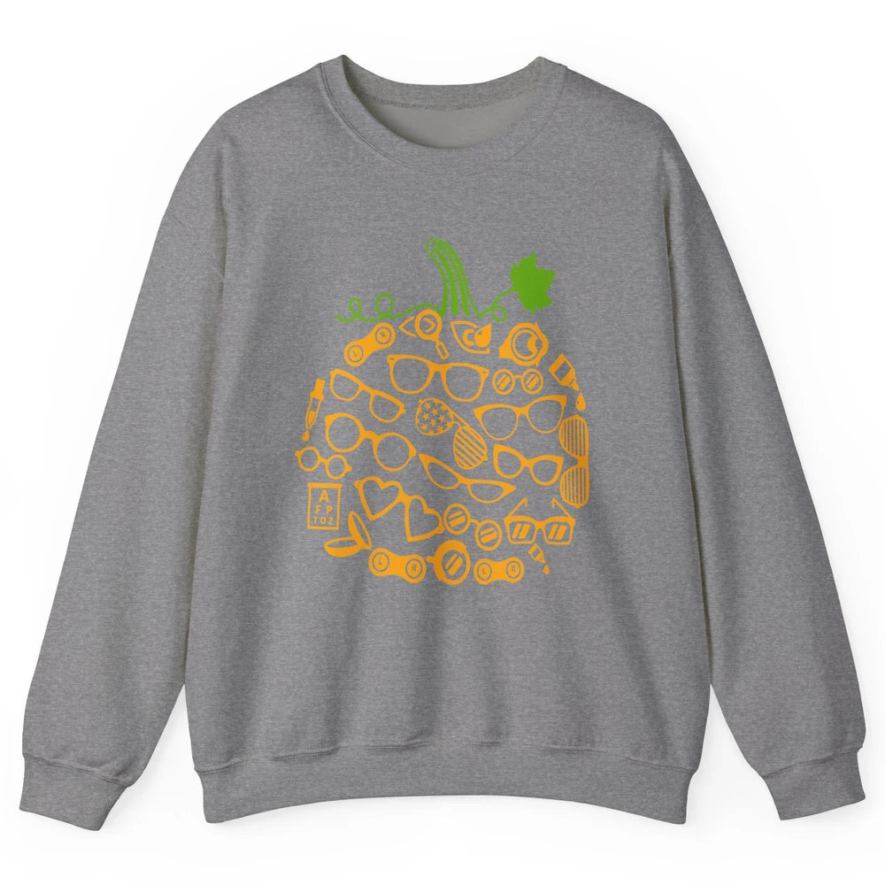 Optometry Glasses Pumpkin Halloween Optometrist Optician Unisex Crewneck Sweatshirt