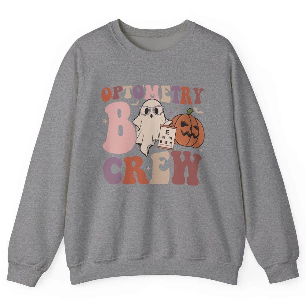 Optometry Boo Crew Halloween Ophthalmic Tech Optometrist Unisex Crewneck Sweatshirt