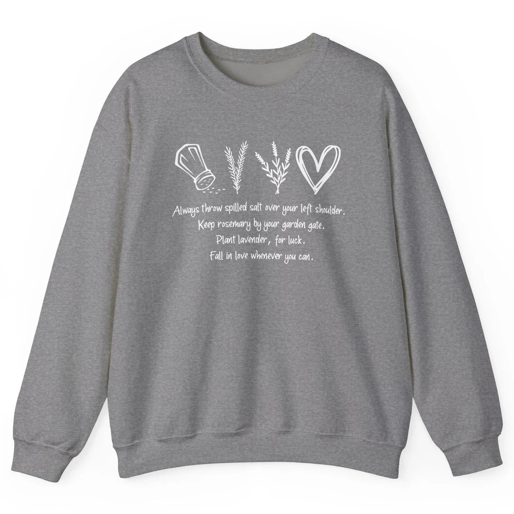 Practical Magic Witch Gardening Card Gardeners Plant Lovers Unisex Crewneck Sweatshirt