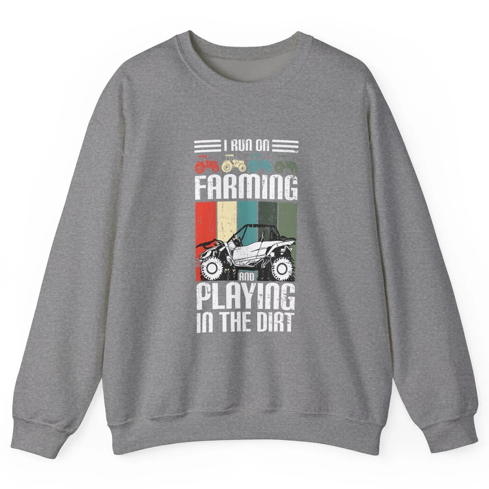 Retro Play In Dirt UTV Mud Riding Dirty SXS Rider Offroad Unisex Crewneck Sweatshirt
