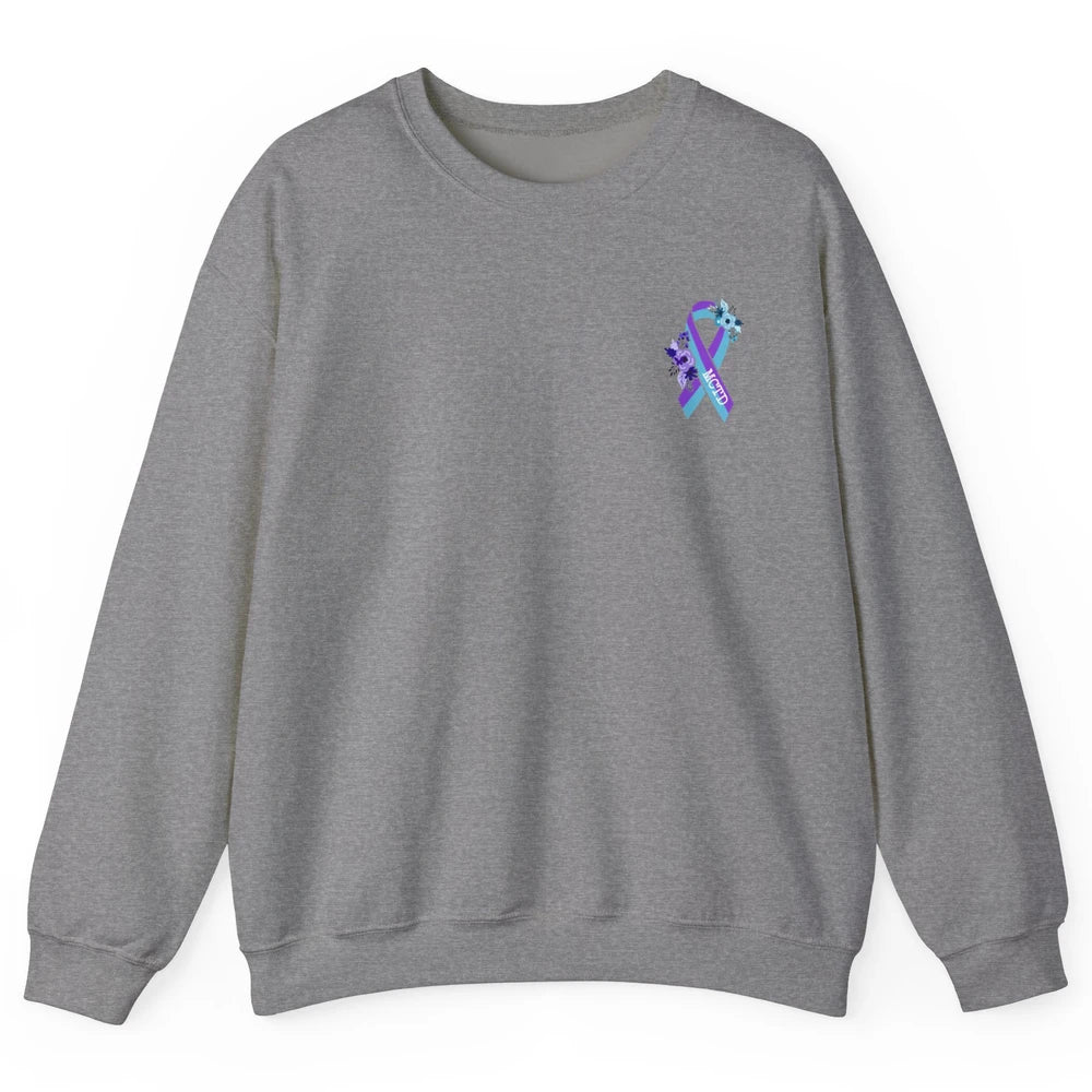 Mixed Connective Tissue Disease Awareness MCTD Floral Ribbon Unisex Crewneck Sweatshirt