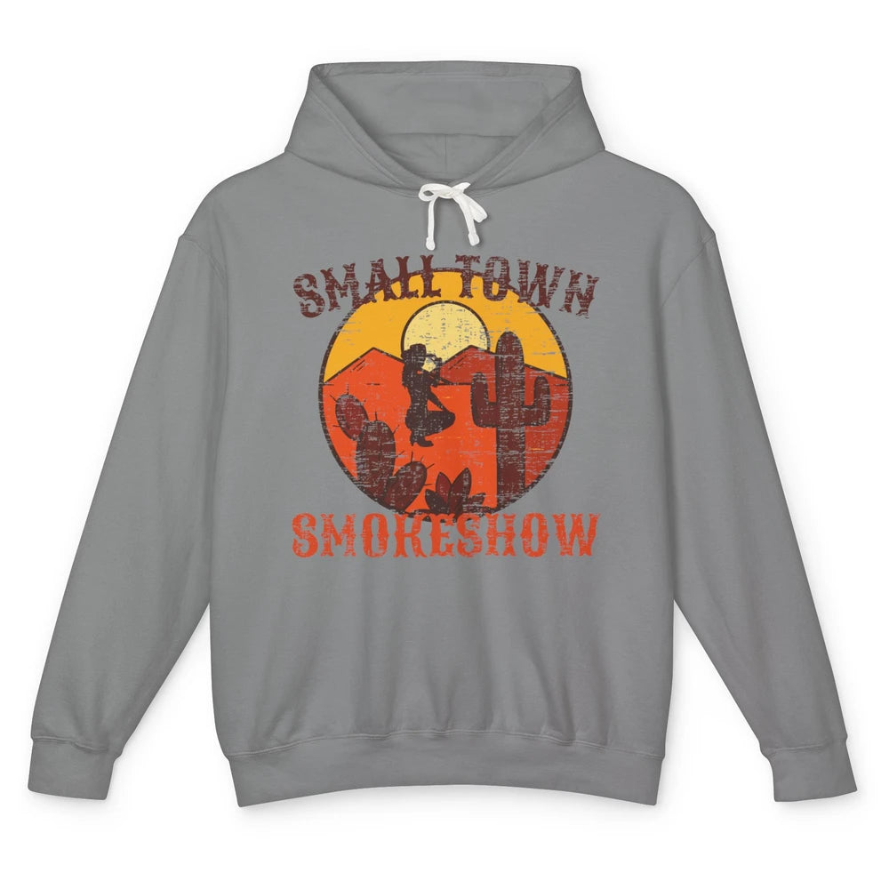Retro Cowgirl Desert Small Town Smokeshow Western Country Unisex Lightweight Hoodie