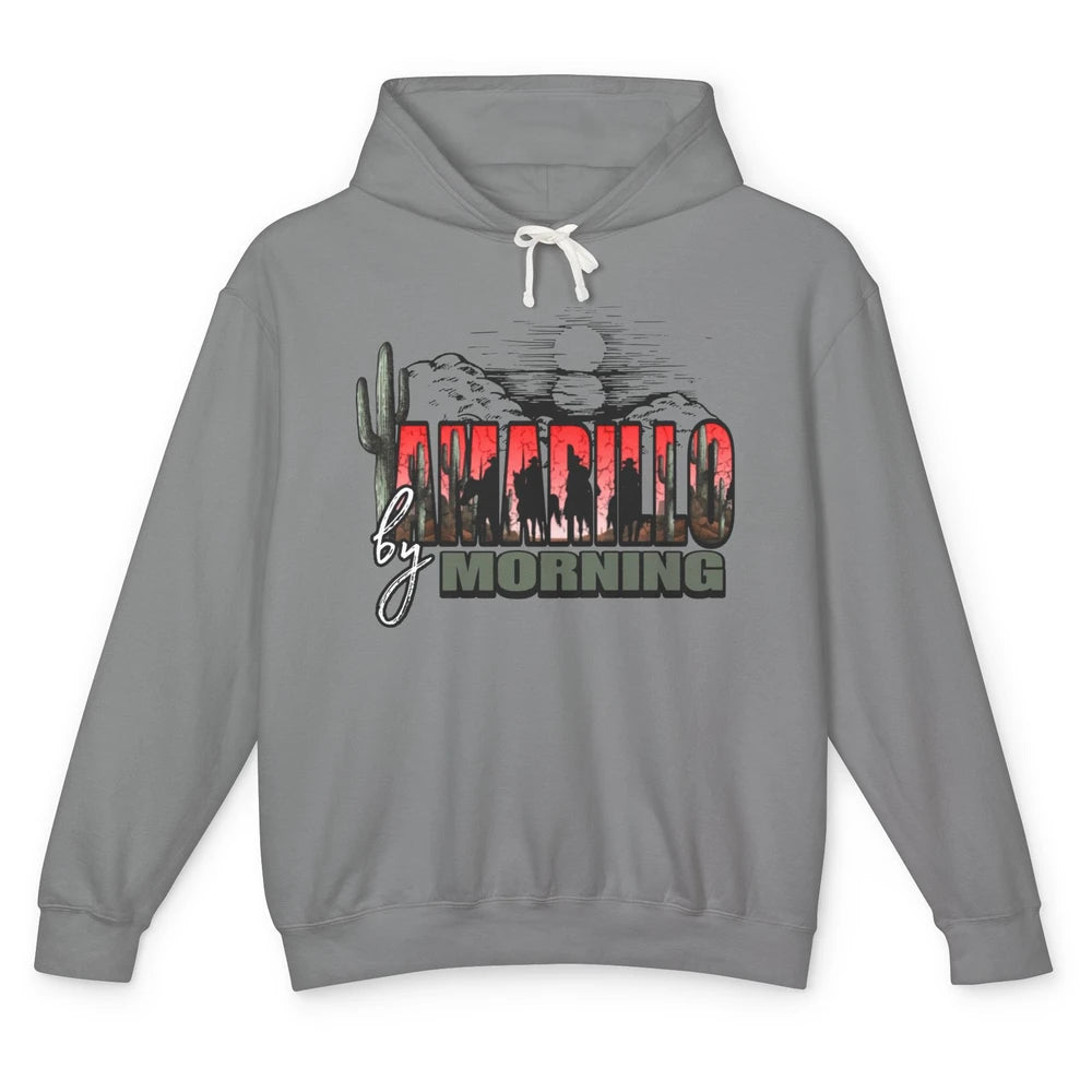 Retro Desert Sunset Amarillo By Morning Western Cowboy Unisex Lightweight Hoodie