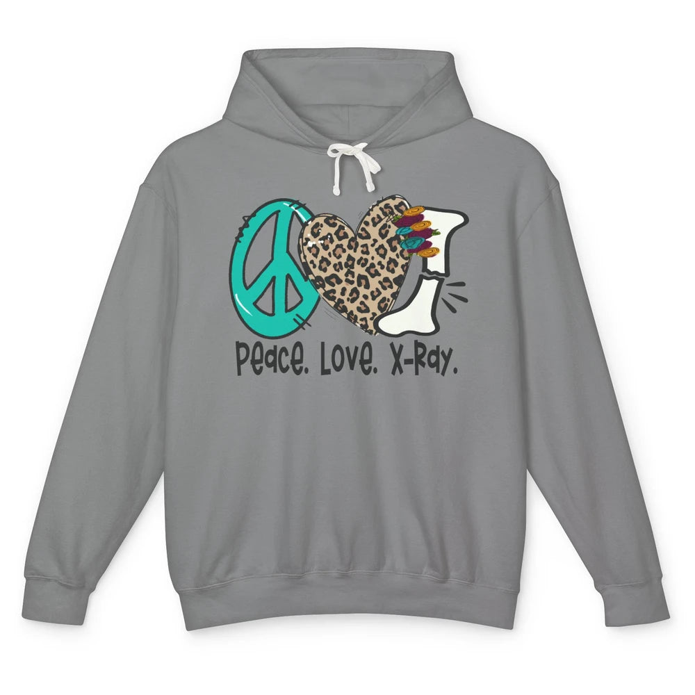 Peace Love X-ray Radiology Technician Radiologist Life Unisex Lightweight Hoodie