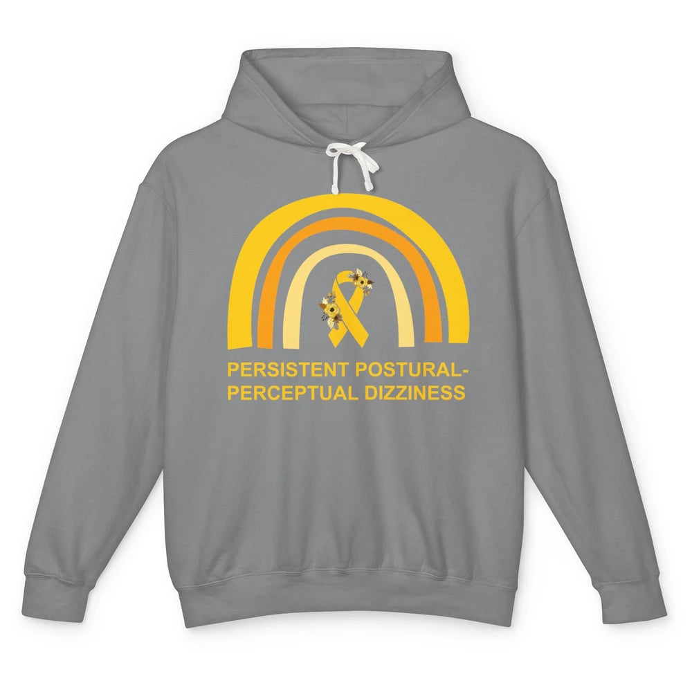 Persistent Postural-perceptual Dizziness PPPD Yellow Rainbow Unisex Lightweight Hoodie