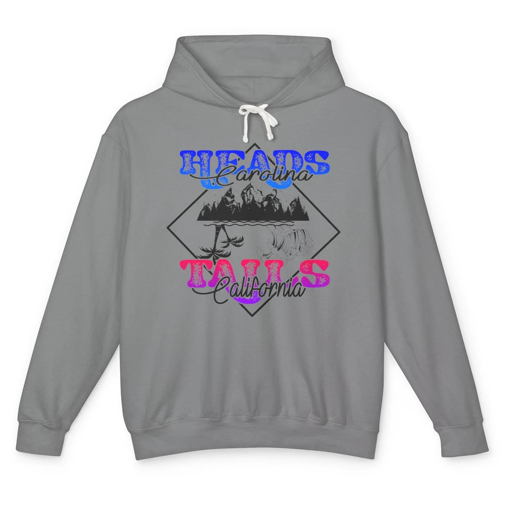 Retro Heads Carolina Tails California Western Summer Beach Unisex Lightweight Hoodie