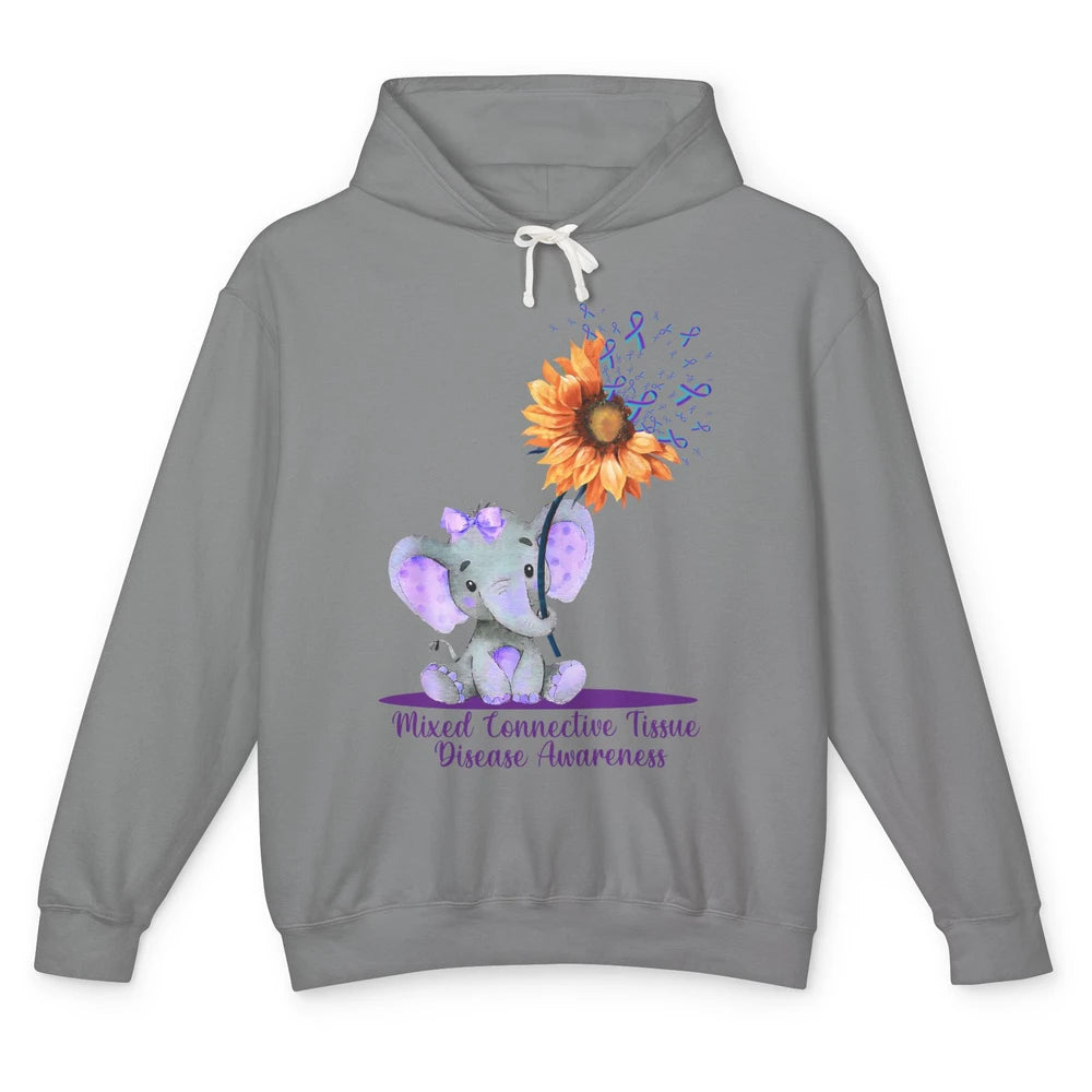 Mixed Connective Tissue Disease Baby Elephant Sunflower Unisex Lightweight Hoodie