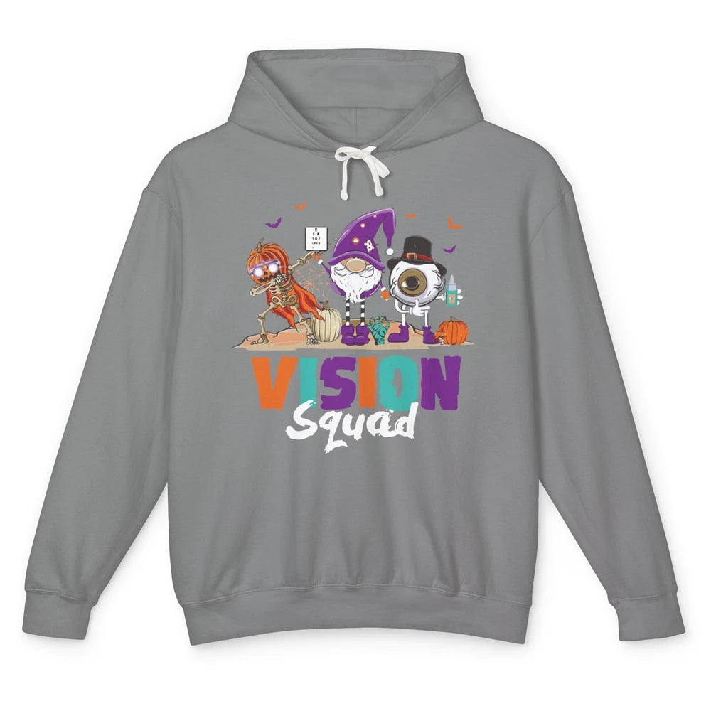 Optometrist Halloween Vision Squad Gnome Pumpkin Optician Unisex Lightweight Hoodie