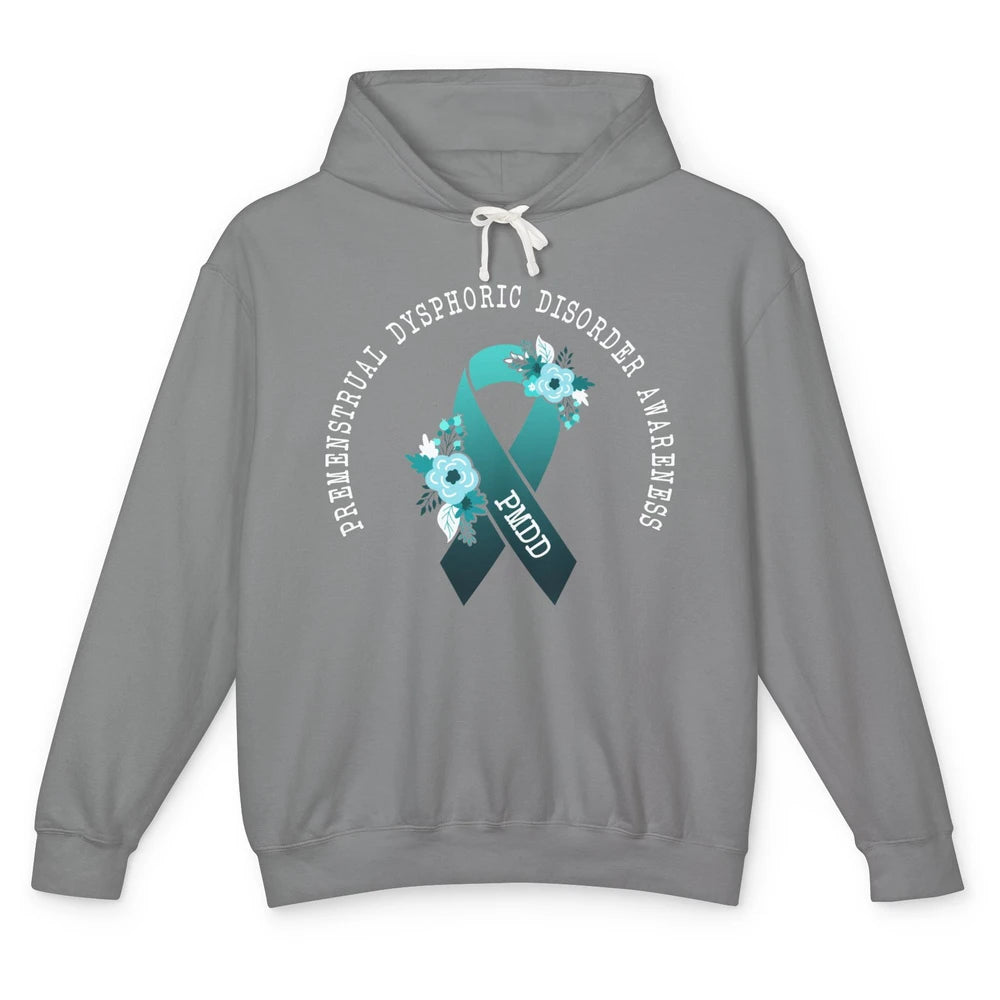 Premenstrual Dysphoric Disorder PMDD Awareness Ribbon Unisex Lightweight Hoodie